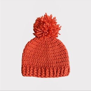 3/$15 Toddler Orange Knit Pom Pom Toque (SC)